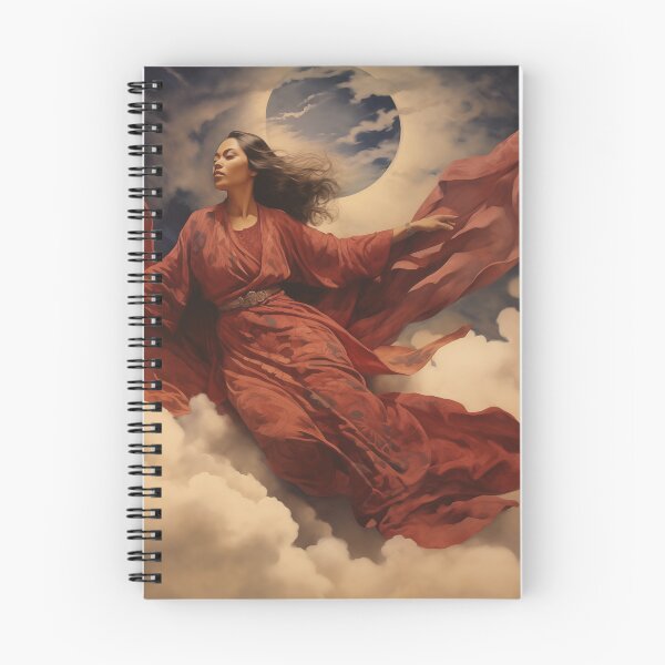 Item preview, A beautiful woman on a magic carpet in the clouds.  designed and sold by ArtbyJanineTate.