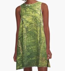 Peaceful Woodland Landscape Photo 3 A-Line Dress