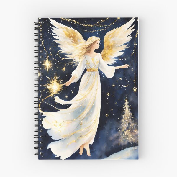 Item preview, watercolor of a christmas angel designed and sold by soulfulpalette.