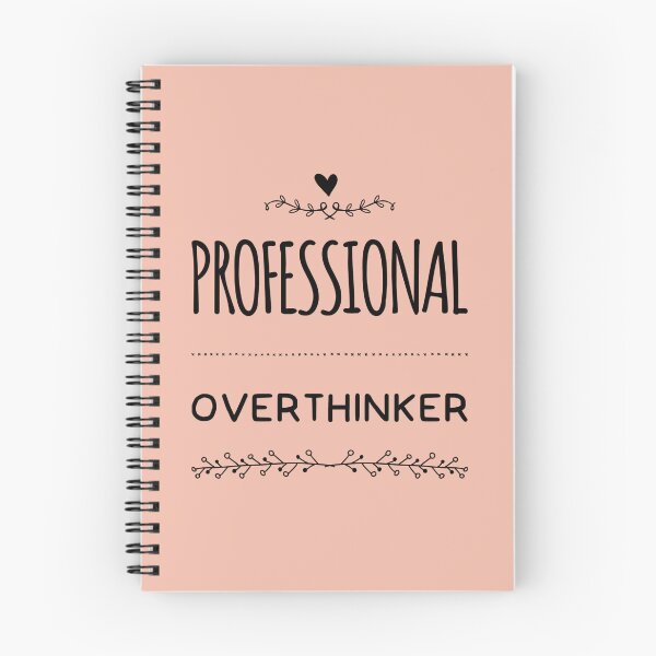 Item preview, Professional Overthinker, Analytical Mind graphic slogan, humor funny overthinking quote designed and sold by MarJul.