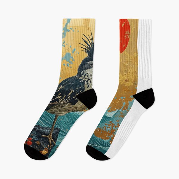 Item preview, Roadrunner art  standing in turquoise water with a red designed and sold by Rockwpapart.