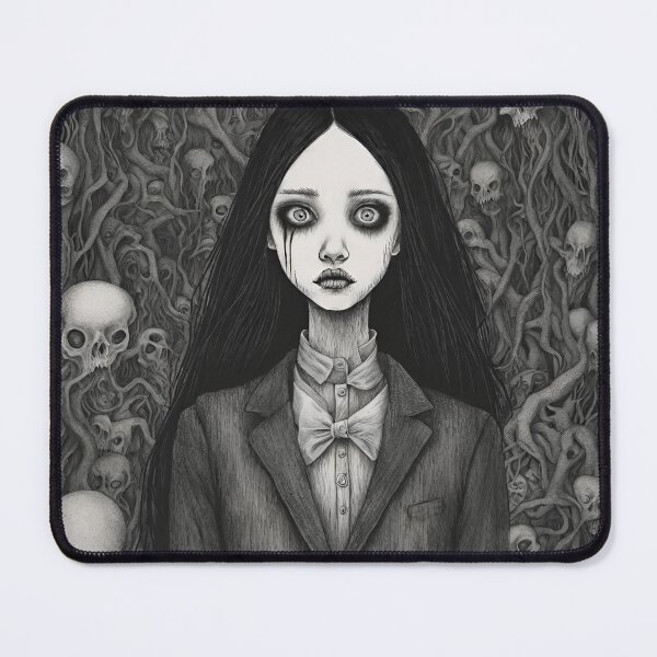 Item preview, Spooky girl with skulls designed and sold by matildelestrang.