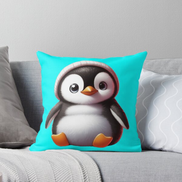 Item preview, BABY PENGUIN - #00FFFF designed and sold by Marlon Oseguera.