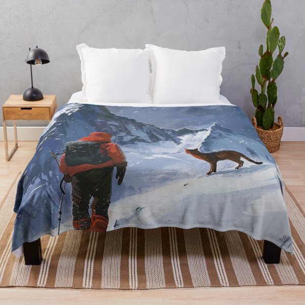 Item preview, Snowy Mountain Expedition with Cat designed and sold by CatsAndDogs-TF.