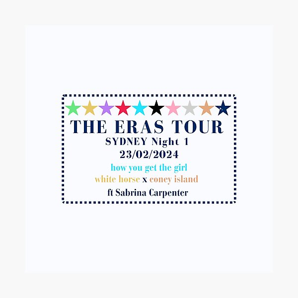 Item preview, Sydney Night 1 - Eras - Surprise Songs designed and sold by LisaMichelleArt.