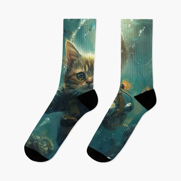 Item preview, Underwater Exploration with Cat designed and sold by CatsAndDogs-TF.