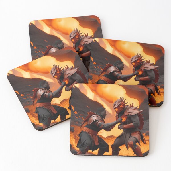 Item preview, Battle on the Volcanic Plateau designed and sold by ArtThundercla.