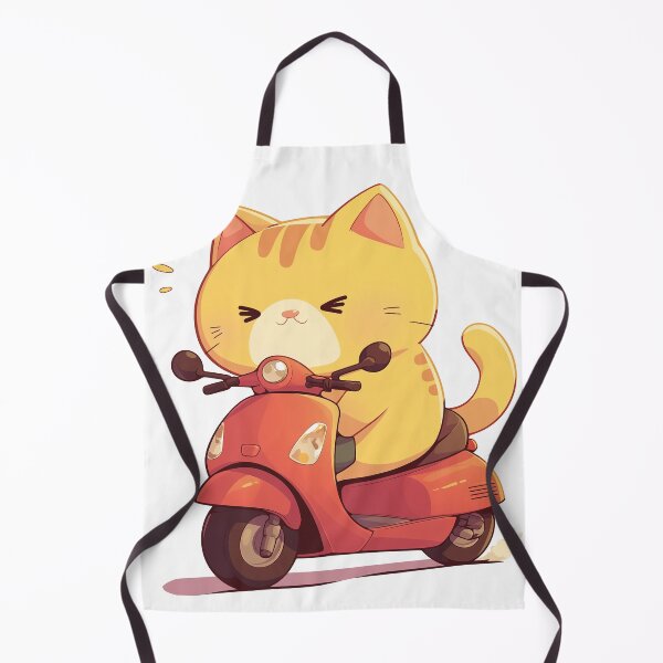 Item preview, Cat Riding Scooter Cartoon  designed and sold by Bwittaya.