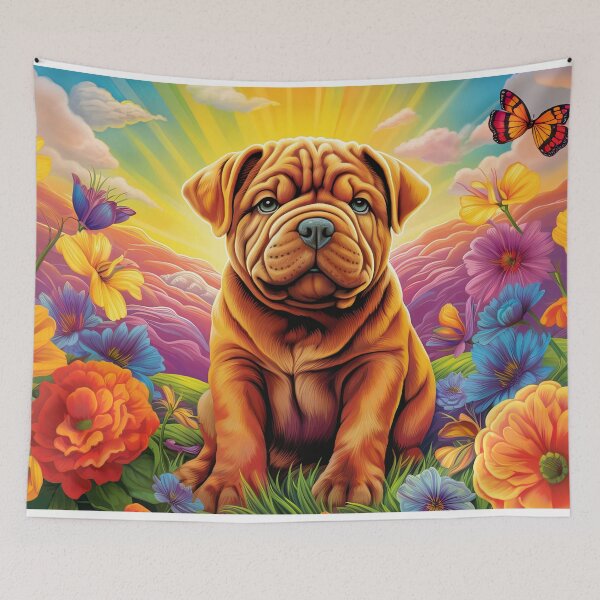 Item preview, Y2K Rainbow Dreams: Whimsical Sharpei Puppy Apparel & Accessories designed and sold by ChromaKins.