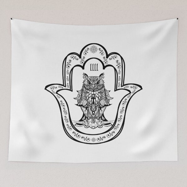 Item preview, 1111 Angel Number Owl Hamsa Hand designed and sold by hamsasoul.