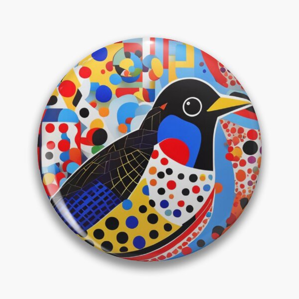 Item preview, Coloured Bird. Kusama-influenced style designed and sold by Andykinoz.