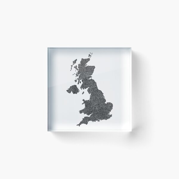 Item preview, United Kingdom Map Design with Hidden Borders designed and sold by Naoswestvillage.