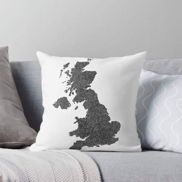 Item preview, United Kingdom Map Design with Hidden Borders designed and sold by Naoswestvillage.