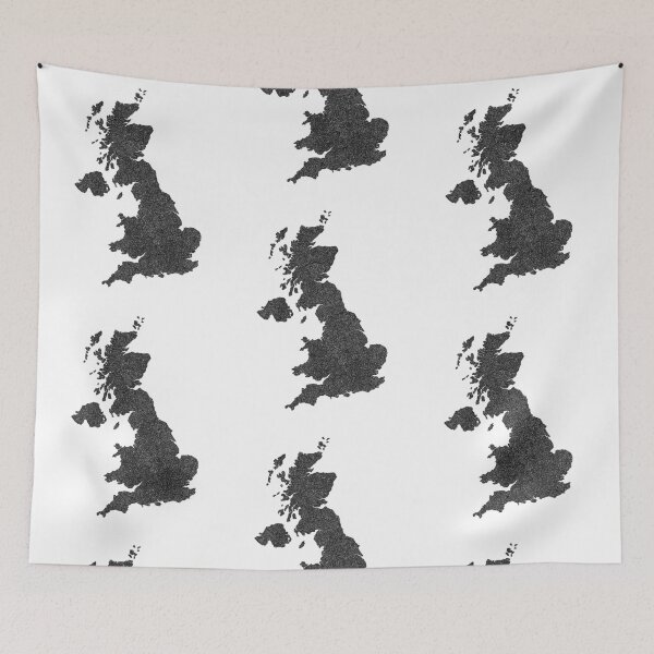 Item preview, United Kingdom Map Design with Hidden Borders designed and sold by Naoswestvillage.