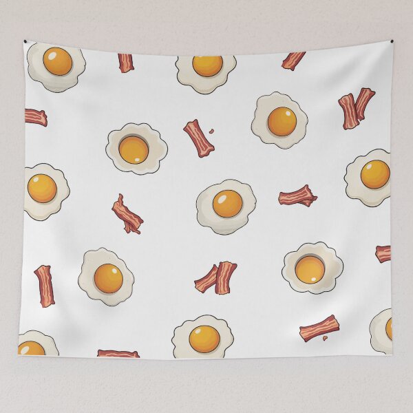Item preview, Bacon and Fried Eggs on White designed and sold by Sarcastic Narwhal.