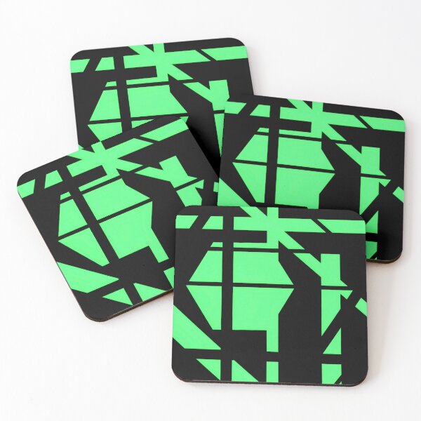 Item preview, Lost in Abstraction - post war abstract painting (green & black) designed and sold by Red Siri0 Art.