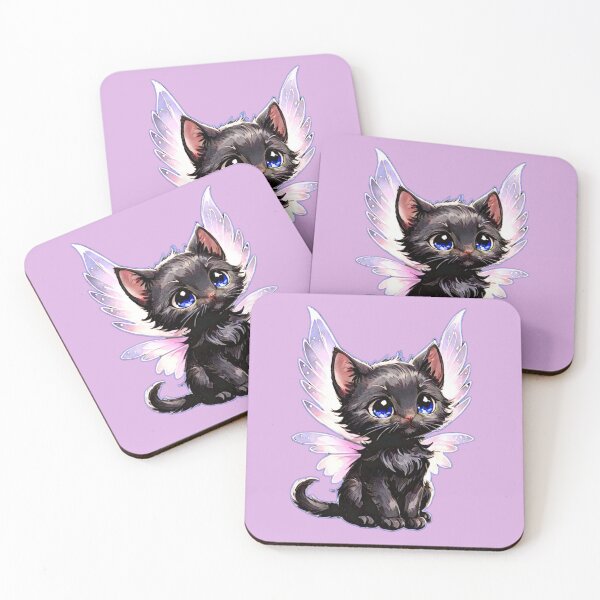 Item preview, Black Kitten Fairy  designed and sold by PagonDragon.