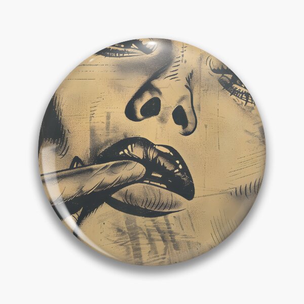Item preview, Lips of Smoke- Mystique in Halftone with Sfumato Symphony of a Woman's Cigar Reverie designed and sold by OlfactoART Studio.