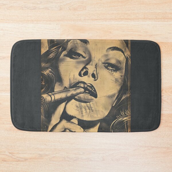 Item preview, Lips of Smoke- Mystique in Halftone with Sfumato Symphony of a Woman's Cigar Reverie designed and sold by OlfactoART Studio.