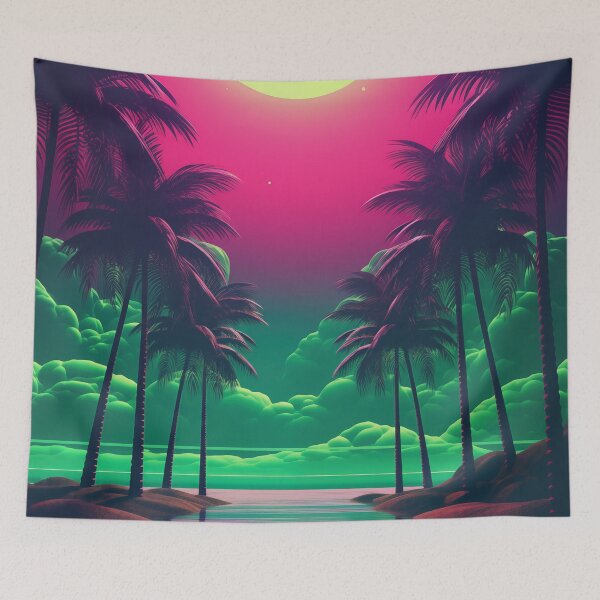 Item preview, Digital Dreamscape Elegance: Futuristic Synthwave Fantasia designed and sold by Mullet Monkey.