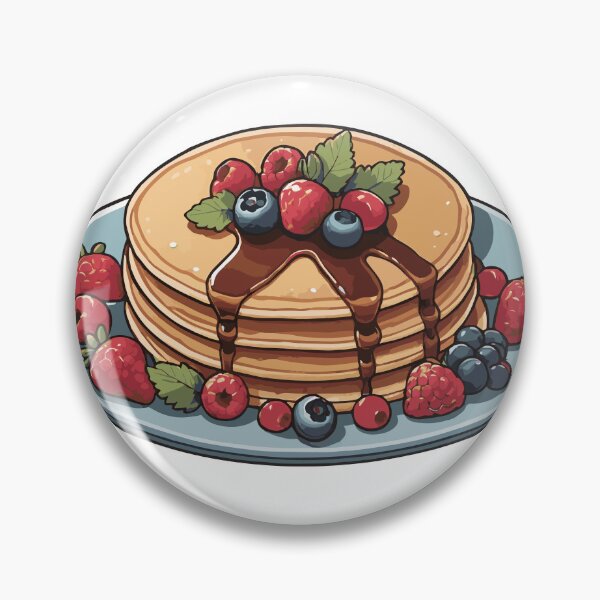 Item preview, Stack of Pancakes with Syrup and Fresh Berries designed and sold by Sarcastic Narwhal.