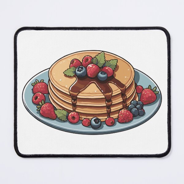 Item preview, Stack of Pancakes with Syrup and Fresh Berries designed and sold by Sarcastic Narwhal.