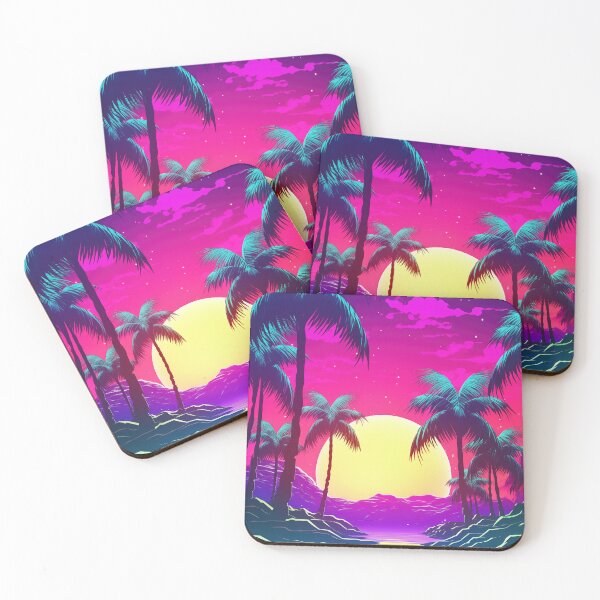 Item preview, Neon Horizon Rhythms: Abstract Retrowave Odyssey designed and sold by Mullet Monkey.