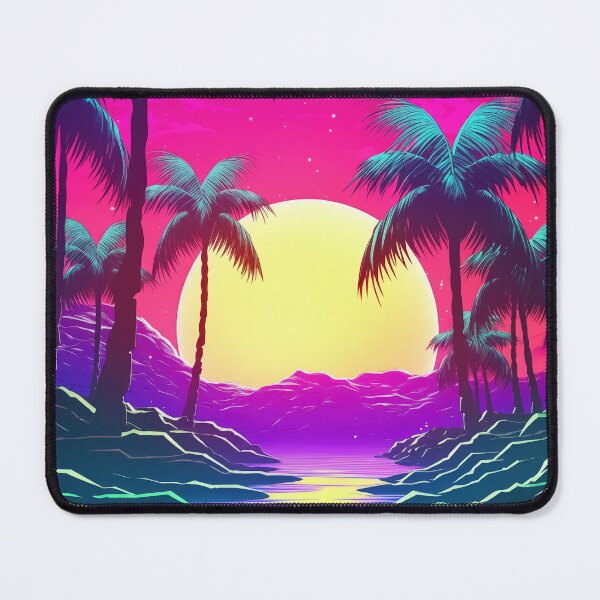 Item preview, Neon Horizon Rhythms: Abstract Retrowave Odyssey designed and sold by Mullet Monkey.