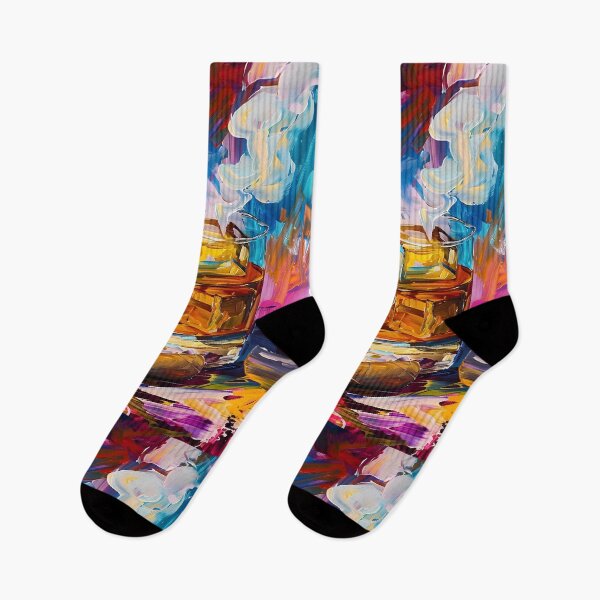 Item preview, Chromatic Rhapsody- A Cubist-Fauvist-Impressionist Saga Unfolding with Whiskey, Cigar, and Smoke designed and sold by OlfactoART Studio.