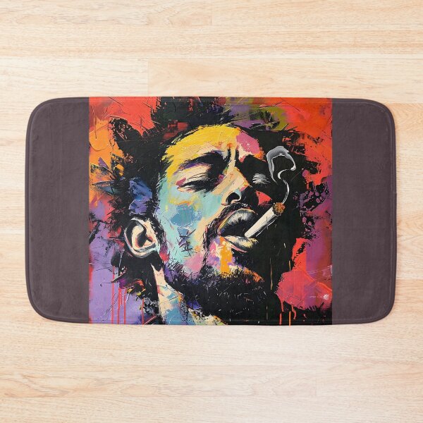 Item preview, Smoking Cigar Abstract Vivid Brushstrokes, Blending Classicism, Cubism, and Street Art Inspirations designed and sold by OlfactoART Studio.