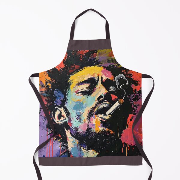 Item preview, Smoking Cigar Abstract Vivid Brushstrokes, Blending Classicism, Cubism, and Street Art Inspirations designed and sold by OlfactoART Studio.