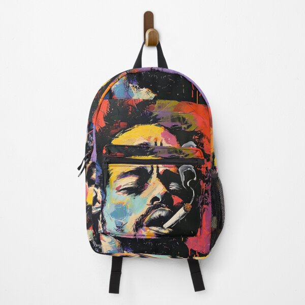 Item preview, Smoking Cigar Abstract Vivid Brushstrokes, Blending Classicism, Cubism, and Street Art Inspirations designed and sold by OlfactoART Studio.