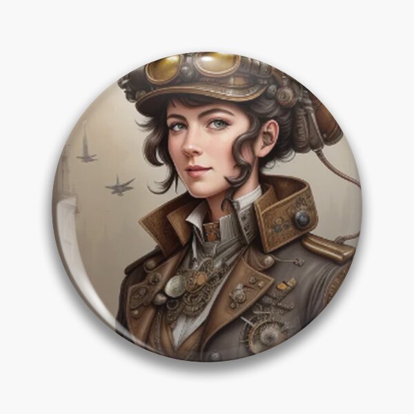 Item preview, Vintage Steampunk Pilot Lady designed and sold by TheDarkWardrobe.