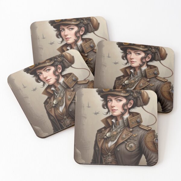 Item preview, Vintage Steampunk Pilot Lady designed and sold by TheDarkWardrobe.