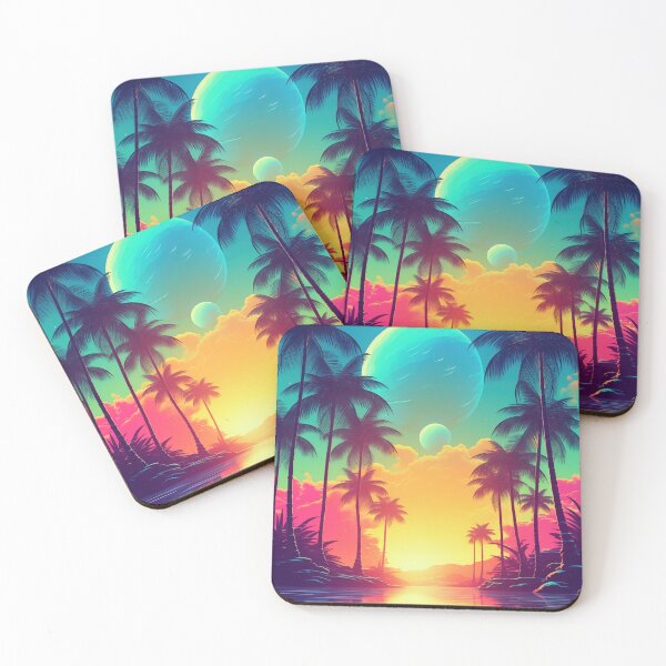 Item preview, Digital Euphoria: Abstract Synthwave Dreamscape designed and sold by Mullet Monkey.