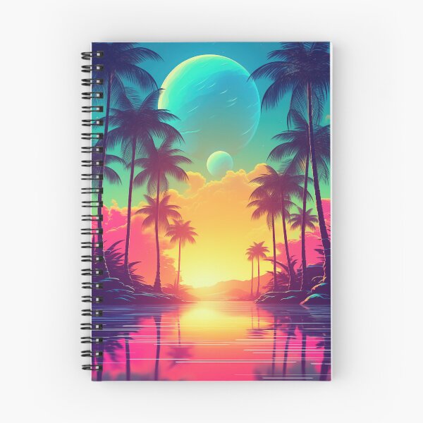 Item preview, Digital Euphoria: Abstract Synthwave Dreamscape designed and sold by Mullet Monkey.