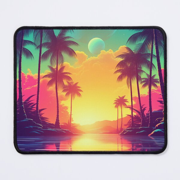 Item preview, Digital Euphoria: Abstract Synthwave Dreamscape designed and sold by Mullet Monkey.