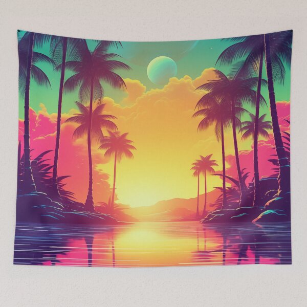 Item preview, Digital Euphoria: Abstract Synthwave Dreamscape designed and sold by Mullet Monkey.