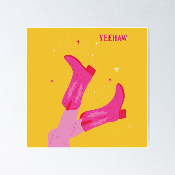 Item preview, Hot Pink Cowboy Boots in the Air - Yeehaw! designed and sold by CourtneyMayo.