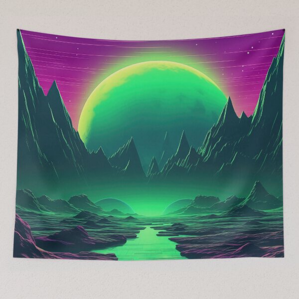 Item preview, Astral Illusions: Abstract Synthwave Chronicles designed and sold by Mullet Monkey.