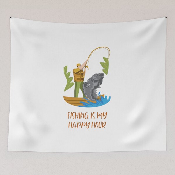 Item preview, Fishing is my happy hour designed and sold by designsbychrisp.