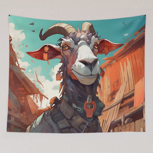 Item preview, Crazy goat designed and sold by Rhinosaurarts.