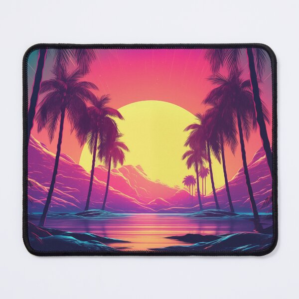 Item preview, Neon Horizon Elegance: Abstract Retrowave Fusion designed and sold by Mullet Monkey.
