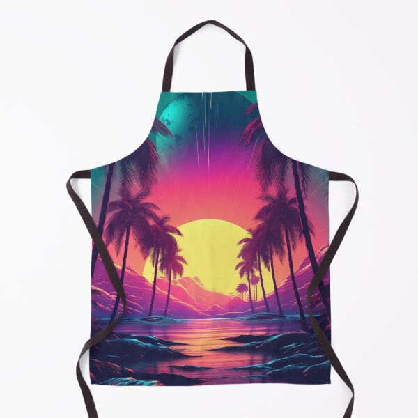 Item preview, Neon Horizon Elegance: Abstract Retrowave Fusion designed and sold by Mullet Monkey.