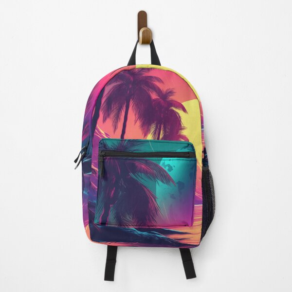 Item preview, Neon Horizon Elegance: Abstract Retrowave Fusion designed and sold by Mullet Monkey.