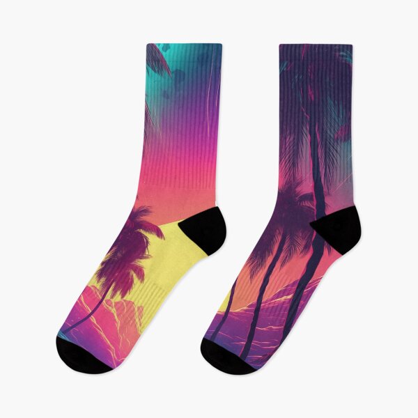 Item preview, Neon Horizon Elegance: Abstract Retrowave Fusion designed and sold by Mullet Monkey.