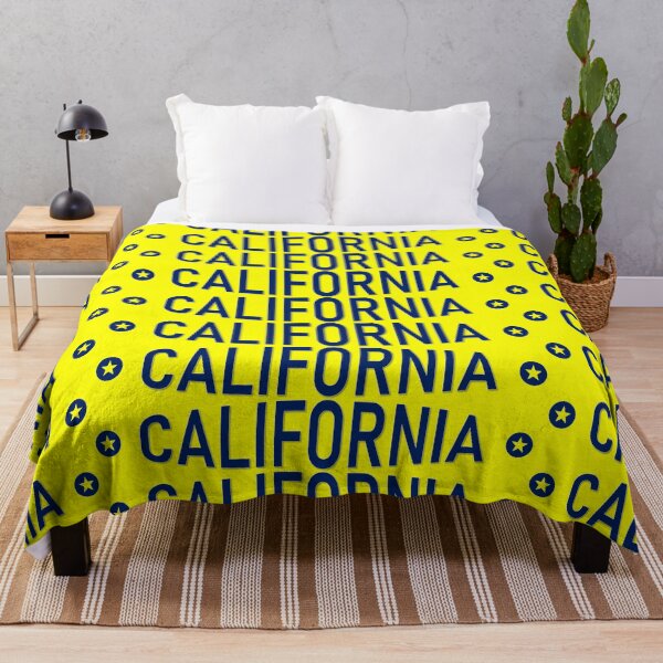 Item preview, Bahnschrift SemiBold CALIFORNIA Starbanner Inflated Transparent Navy on Yellow Outline by Mistah Wilson designed and sold by The Street Sign Store.