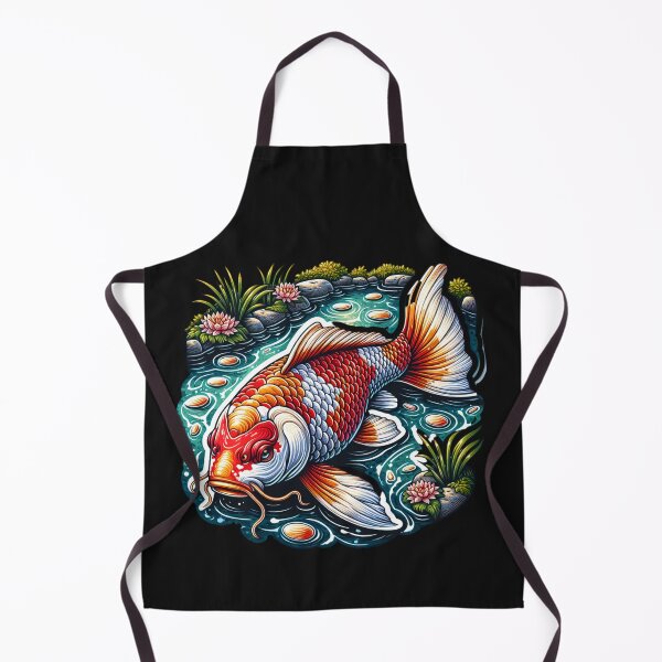 Item preview, Orange and White Koi Fish In a Pond designed and sold by HippieFarms11.