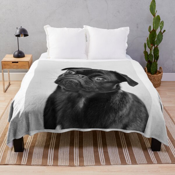 Item preview, Portrait of Black Pug Puppy designed and sold by VanGaldo.