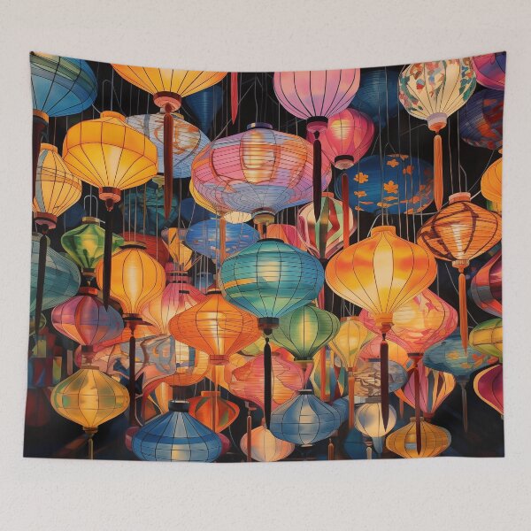Item preview, Colourful Chinese lanterns. designed and sold by ArtbyJanineTate.